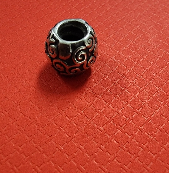 Pandora Silver Swirl spots Dots Charm retired - Picture 7 of 7